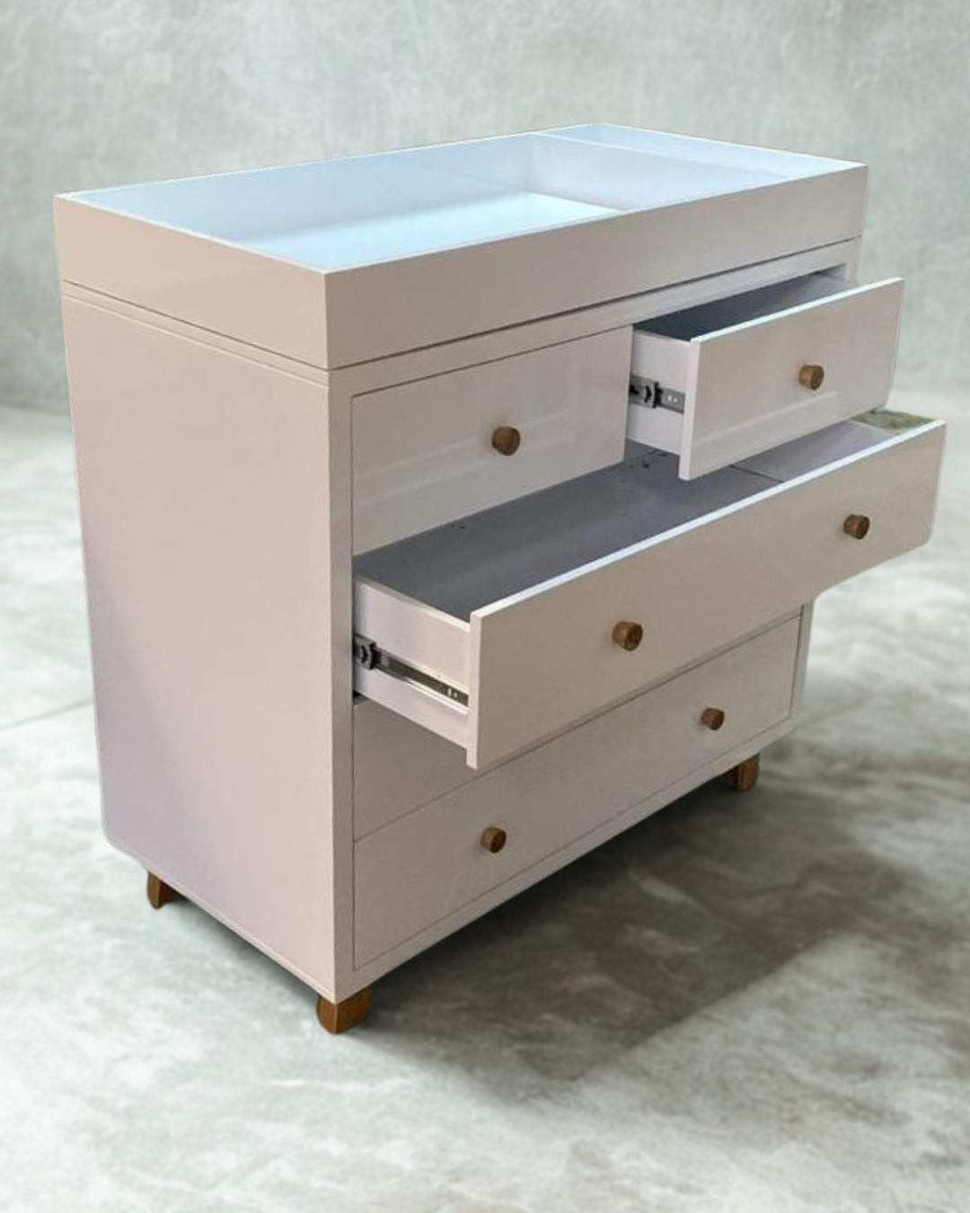 Cómoda Cambiador Lacada Blanca — RENUEVA DECO